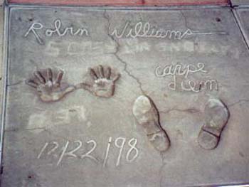 Die berhmten Abdrcke von Robin Williams