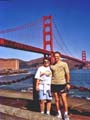 Wir vor der Golden Gate Bridge