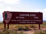 Eingangsschild Canyonlands NP