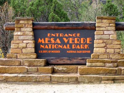 Eingangsschild Mesa Verde National Park