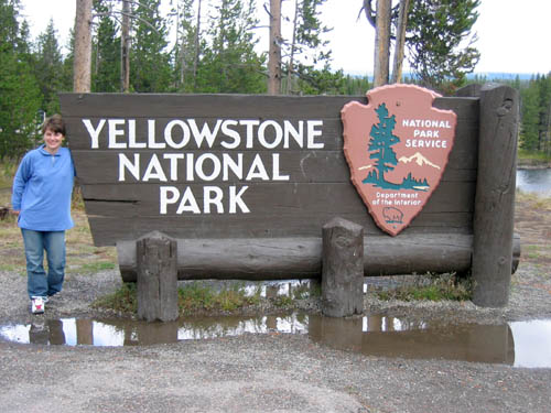 Eingangsschild Yellowstone NP